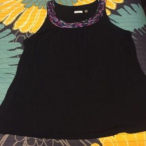 Black Blouse with Sequin Detail